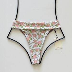 Acacia Swimwear Mateo Bikini Bottom - Rosie Floral - Large - NWT